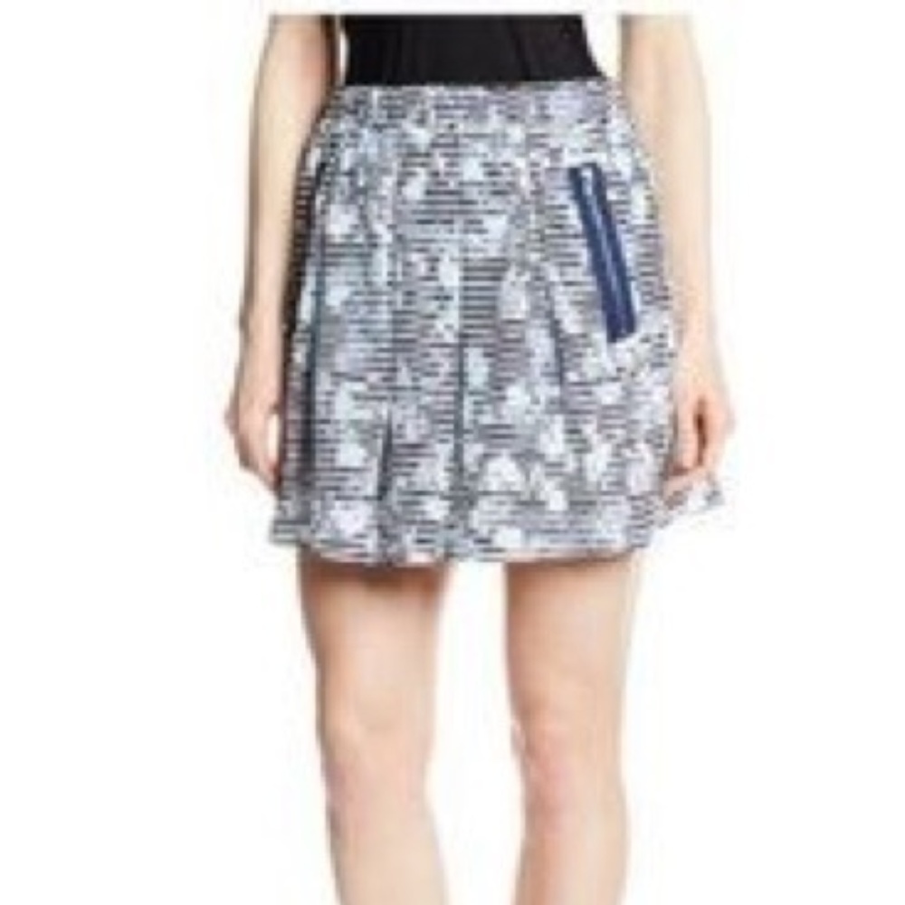 PJK Patterson J. Kincaid Silk Double Zipper Skirt - Picture 1 of 4